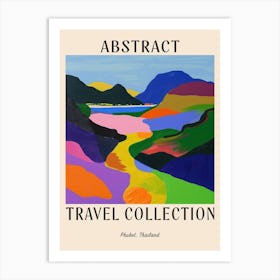 Abstract Travel Collection Poster Phuket Thailand 3 Art Print