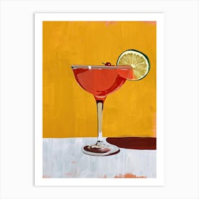 Ephemeral Elixirs: Mid-Century Spirits Coctail Art Print