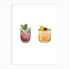 Cocktail Set 1 Art Print