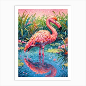 Pink Flamingo 3 Art Print