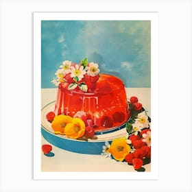 Red Jelly Vintage Cookbook Inspired 2 Art Print