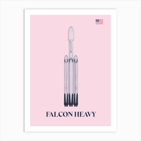 Space Serie Falcon Heavy Art Print