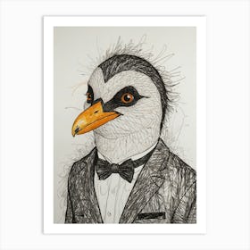 Penguin In Suit Art Print