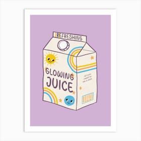Refreshing Glowing Juice - A Sweet Juice Box Graphic 1 Art Print
