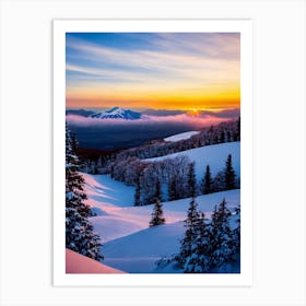 Niseko, Japan 1 Sunrise Skiing Poster Art Print