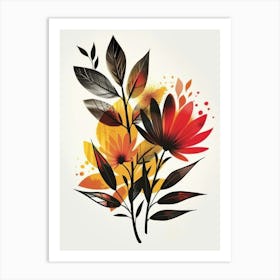 Abstract Flower Painting 15 Art Print