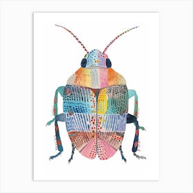 Colourful Insect Illustration Pill Bug 15 Art Print