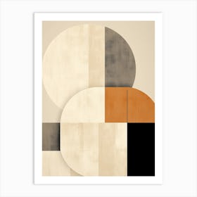 Black And White Trofaiach Geometric Essence Art Print