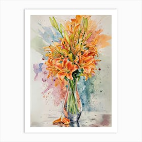 Orange Lilies Art Print