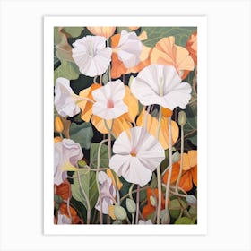 Nasturtium 3 Flower Painting Art Print