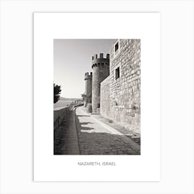 Poster Of Rhodes, Greece, Photography In Black And White 2 Art Print