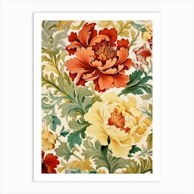 Floral Wallpaper 130 Art Print