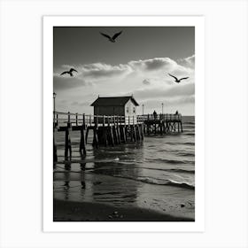 Black And White Pier 1 Art Print