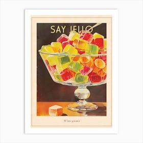 Winegums Jelly Sweets Candy Retro Illustration Poster Art Print