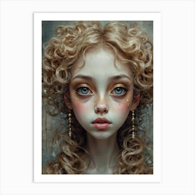 Portrait of a magical fairy 3 Art Print