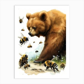 Bumblebee Storybook Illustration 5 Art Print