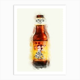 Flying Dog Horn Dog Art Print