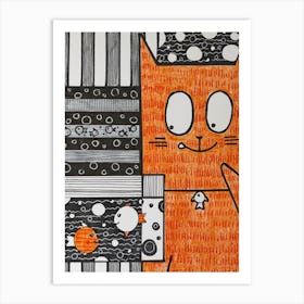 Orange Cat Art Print