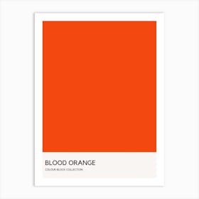 Blood Orange Colour Block Poster Art Print