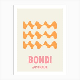 Bondi Beach, Australia, Graphic Style Poster 2 Art Print