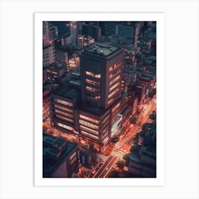 Cityscape At Night 2 Art Print