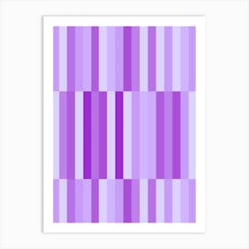 Purple Striped Geometric Abstract Art Print