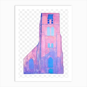 Church Tower Sticker, Piet Mondrian Art Print