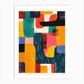 Playful And Colorful Geometric Shapes Arranged In A Fun And Whimsical Way 10 Art Print