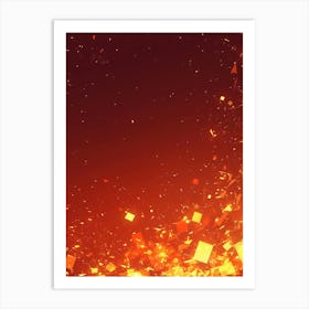 Abstract Fire Conflagration Art Print