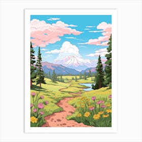 The Colorado Trail Usa 1 Hike Illustration Art Print