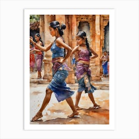 Cambodian Girls Art Print