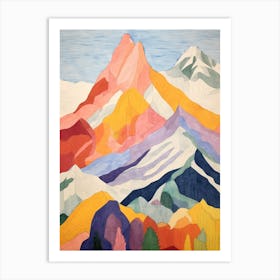 Mount Quincy Adams United States 2 Colourful Mountain Illustration Art Print