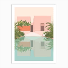 House By The Pool Art Print