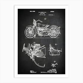 Motorcycle Patent Print Motor Cycle Support Motorcycle Decor Motorcycle Print Motor Bike Patent Patent Vm5511 Art Print