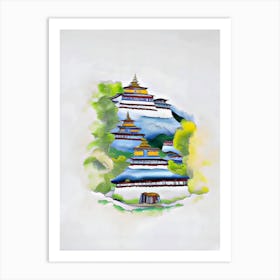 A Tibetan Village Art Print