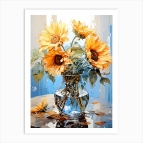 Sunflowers In A Vase 1 Art Print