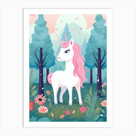 Unicorn In The Forest 1 Art Print