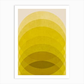 Graduated Yellow Circles Art Print
