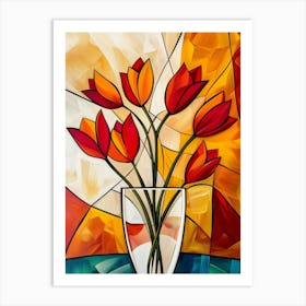 Tulips In A Vase 32 Art Print