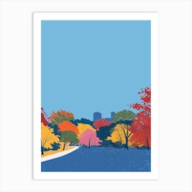 Shinjuku Gyoen National Garden Tokyo 3 Colourful Illustration Art Print