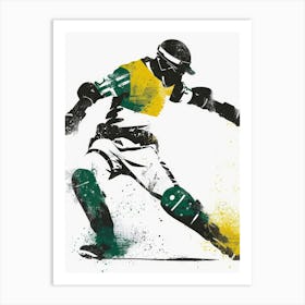 Baseball Player Canvas Print Art Print