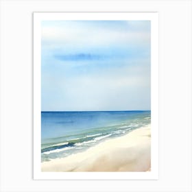 Folly Beach 2, South Carolina Watercolour Art Print