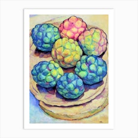 Custard Apple 1 Vintage Sketch Fruit Art Print