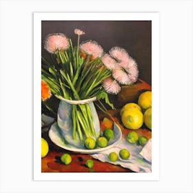 Dandelion Greens 2 Cezanne Style vegetable Art Print