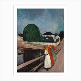 The Girl On The Bridge, Edvard Munch Art Print