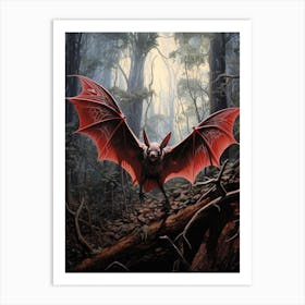 Disk Winged Bat Illustration 1 Art Print