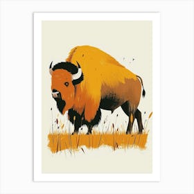 Yellow Bison 1 Art Print