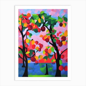 Cherry Tree Cubist Art Print