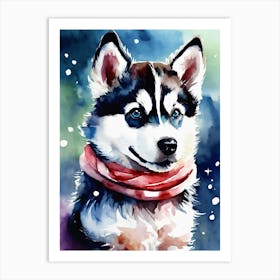 Siberian Husky Painting Art Print