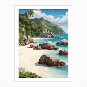 Tropical Beach Landscape 5 Art Print